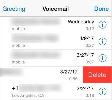 Как удалить все голосовые сообщения на iPhone