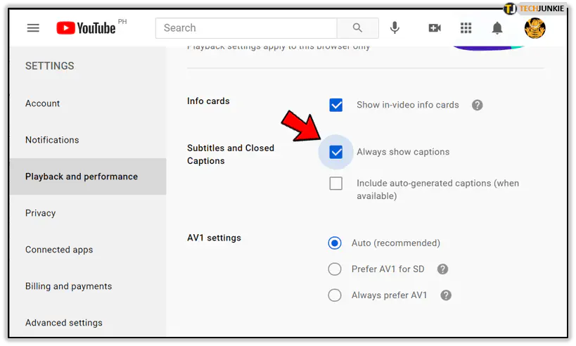 Как включить или выключить скрытые субтитры в Google Chrome