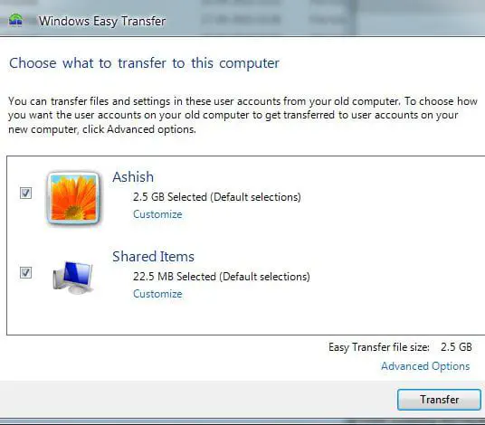 Windows 7 Простая передача файлов в Windows 10 с настройками пользовательских данных