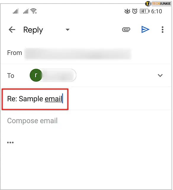 Как изменить тему сообщения в ответе в Gmail