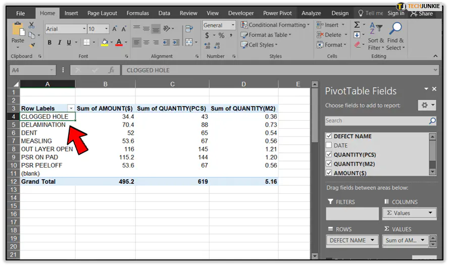 Как удалить промежуточные итоги в Excel
