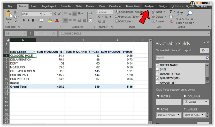 Как удалить промежуточные итоги в Excel