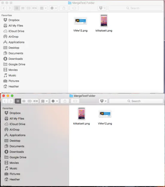 Как объединить папки на MacOS