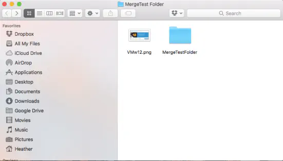 Как объединить папки на MacOS