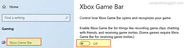 Как отключить игровую панель Xbox в Windows 10