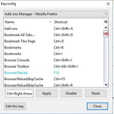 Как добавить новые горячие клавиши Firefox для переключения между вкладками