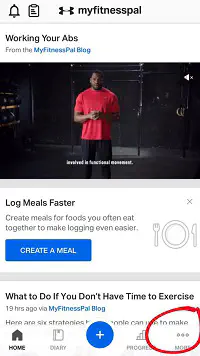 Как изменить начальный вес в MyFitnessPal