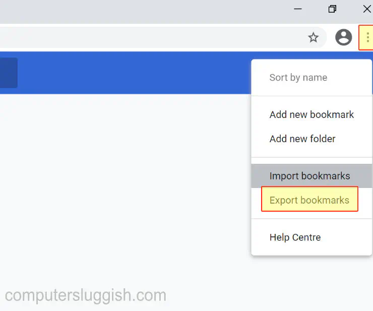 Как экспортировать импорт закладок в Google Chrome