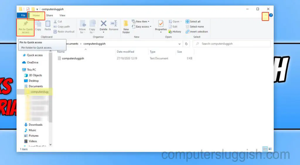 Как добавить/закрепить папку в меню быстрого доступа проводника файлов в Windows 10