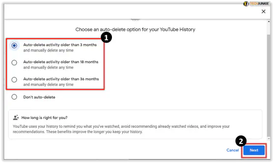 Как автоматически удалить историю YouTube