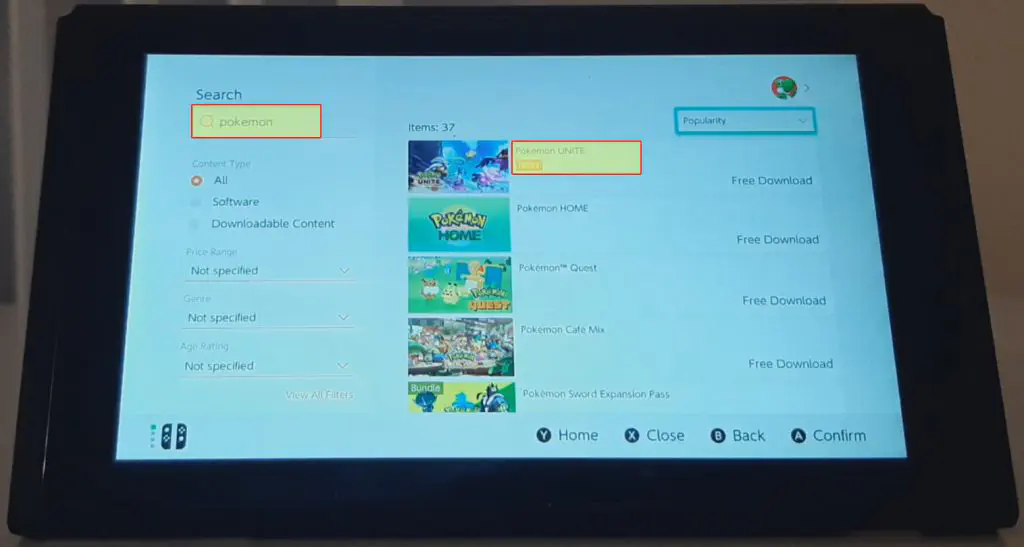 Как загрузить и установить Pokemon Unite на Nintendo Switch