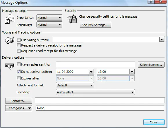 Отсрочка доставки: Отправка будущих сообщений электронной почты из Outlook
