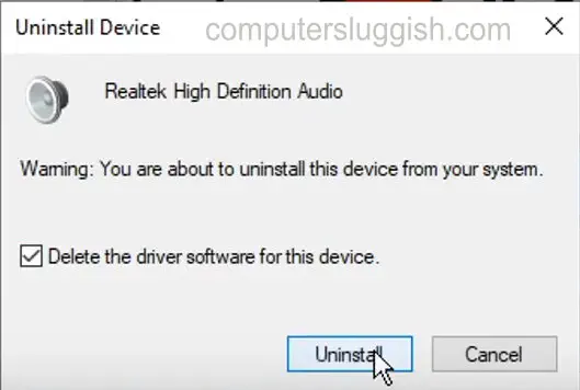 Как удалить аудиодрайверы Realtek в Windows 10