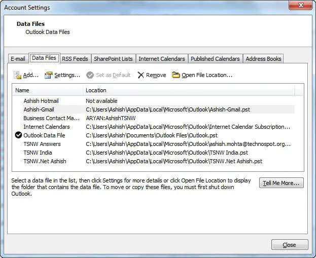 Список инструментов для автоматического резервного копирования Outlook PST и OST файлов