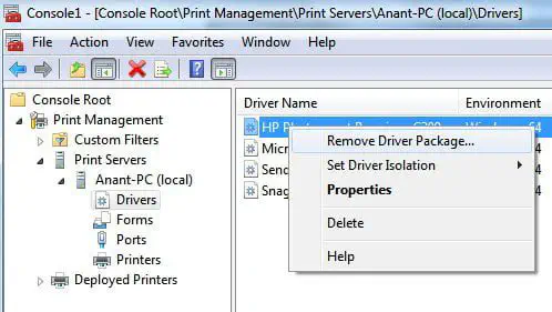 Как полностью удалить драйвер принтера из Windows 10/8/7