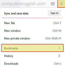 Импорт закладок в Firefox с другого компьютера в Windows 10