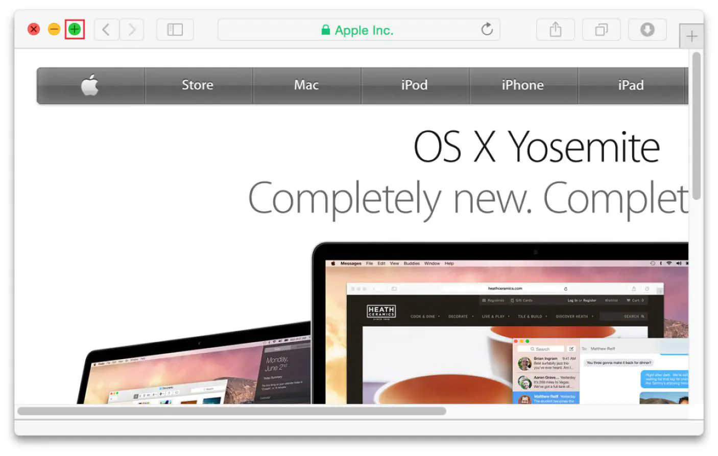 PSA: OS X Yosemite изменяет функциональность кнопки масштабирования окна