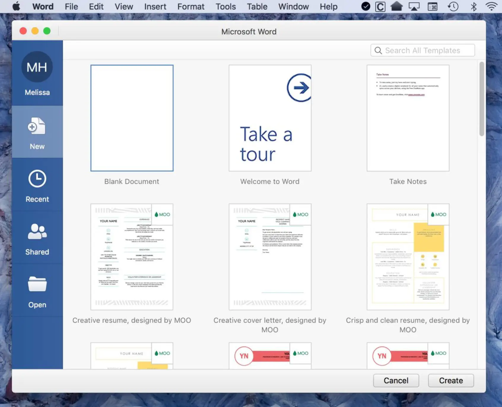 Как настроить Microsoft Word для Mac на запуск с новым документом