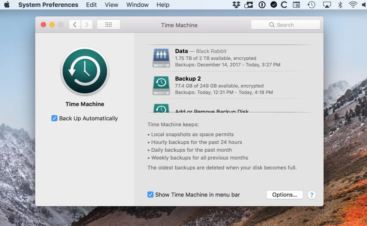 macOS: Как просматривать другие резервные диски с помощью Time Machine