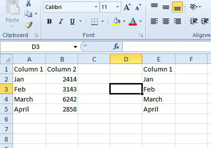 Как поменять местами столбцы в Excel