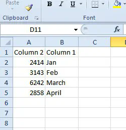 Как поменять местами столбцы в Excel