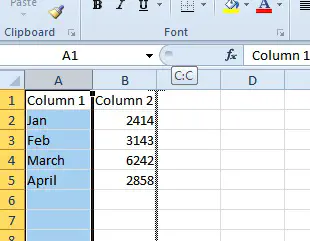 Как поменять местами столбцы в Excel