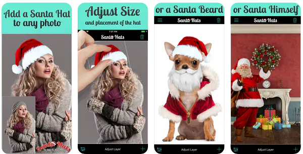 Добавьте шапки Санта-Клауса к своим фотографиям с помощью бесплатного приложения для iPhone