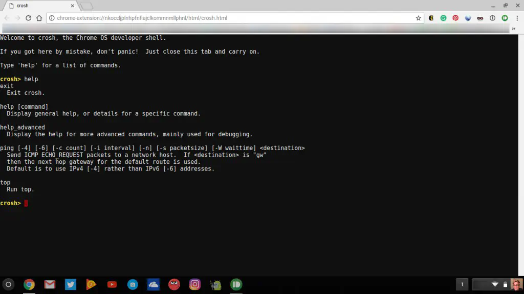 Как получить доступ к командной строке на Chromebook