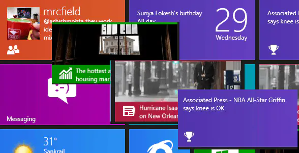 Windows 10: Очистка старых уведомлений живой плитки при перезагрузке или выходе из системы