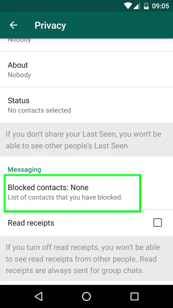 Как заблокировать кого-то в WhatsApp