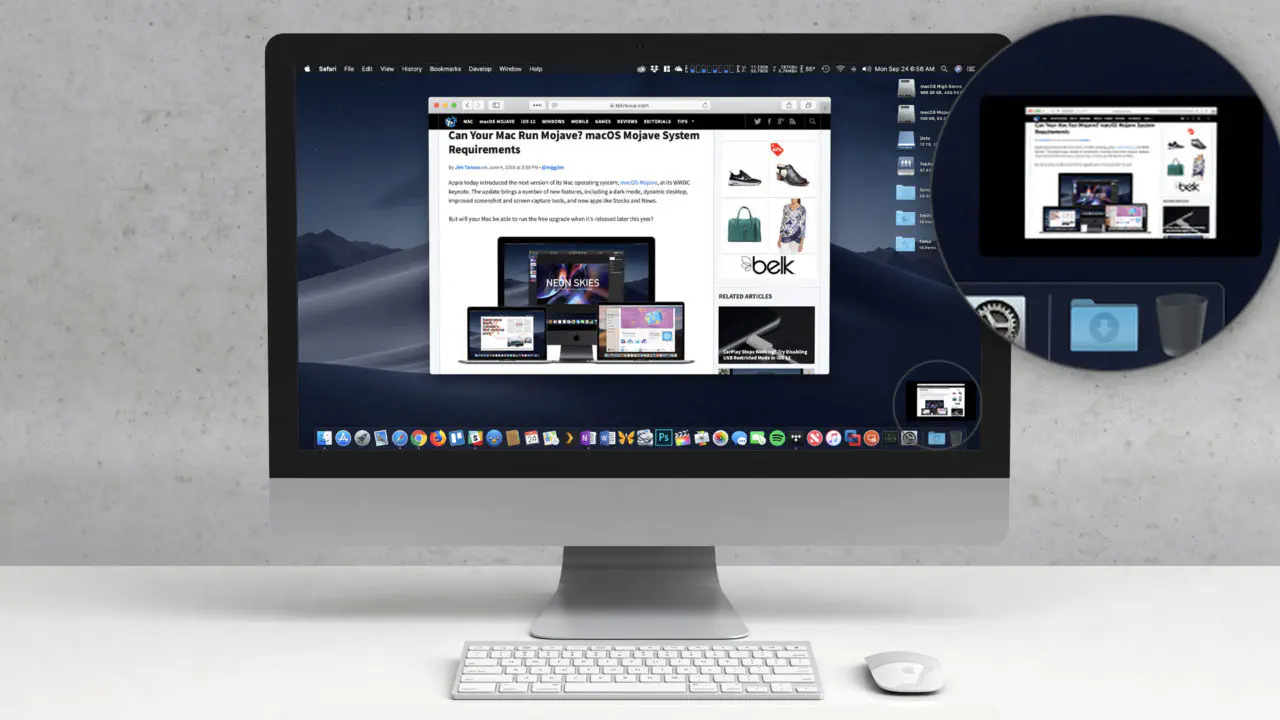 Как отключить миниатюры предварительного просмотра скриншотов в macOS Mojave