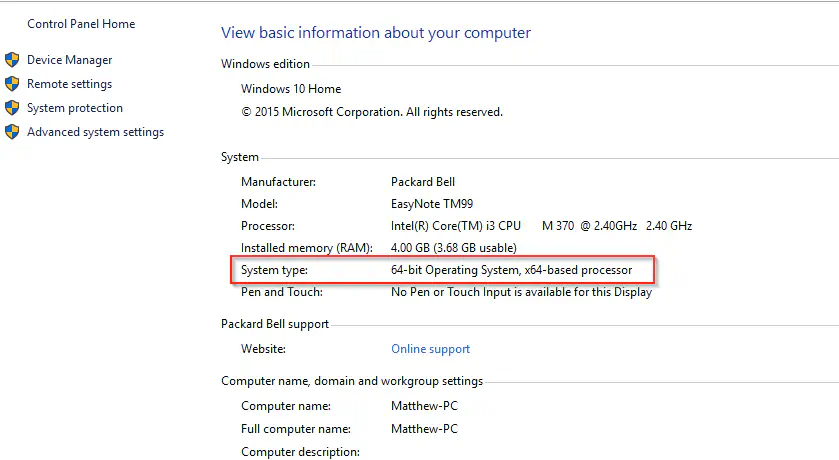 Как проверить, является ли Windows 10 32- или 64-разрядной