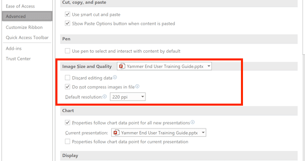 Как отключить сжатие изображений в Microsoft Office PowerPoint