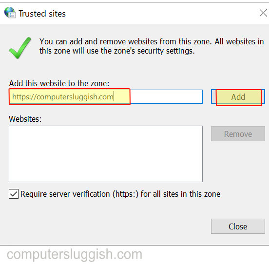 Как добавить доверенный сайт в Microsoft Edge в Windows 10