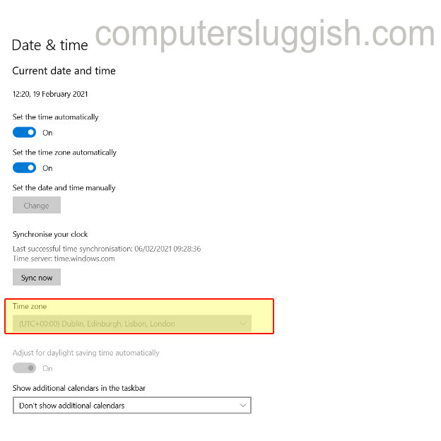 Как исправить неправильное отображение даты и времени в Windows 10