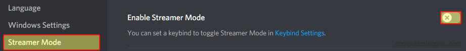 Discord не может редактировать настройки пользователя, так как включен режим стримера