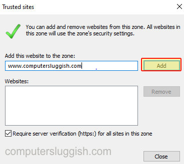 Как добавить доверенный сайт в Internet Explorer в Windows 10
