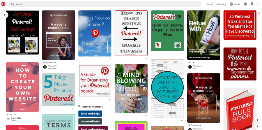Как изменить обложку доски на Pinterest
