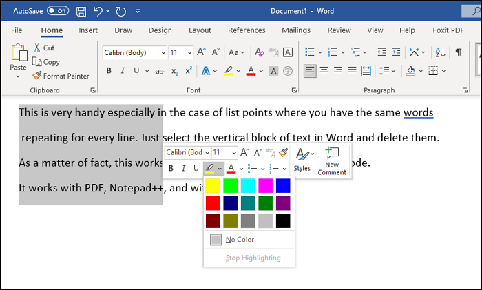 Как выделить текст по вертикали в абзаце в Microsoft Office Word