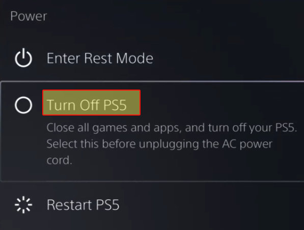 Как выключить PlayStation 5