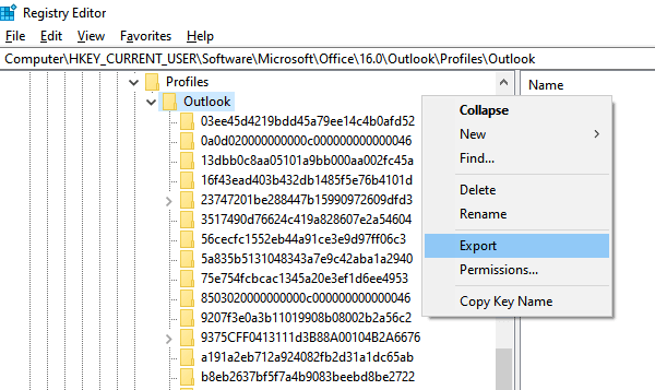 Мгновенное резервное копирование и восстановление параметров Office Outlook