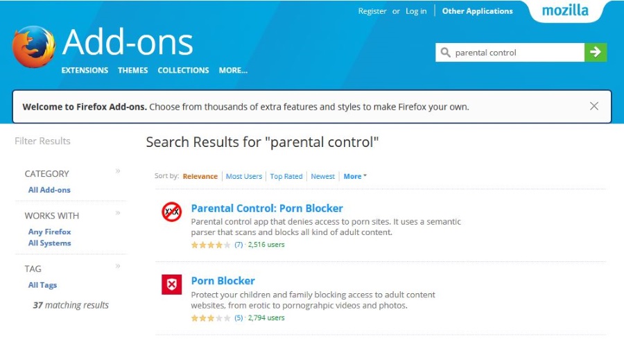 Как заблокировать сайт в Firefox