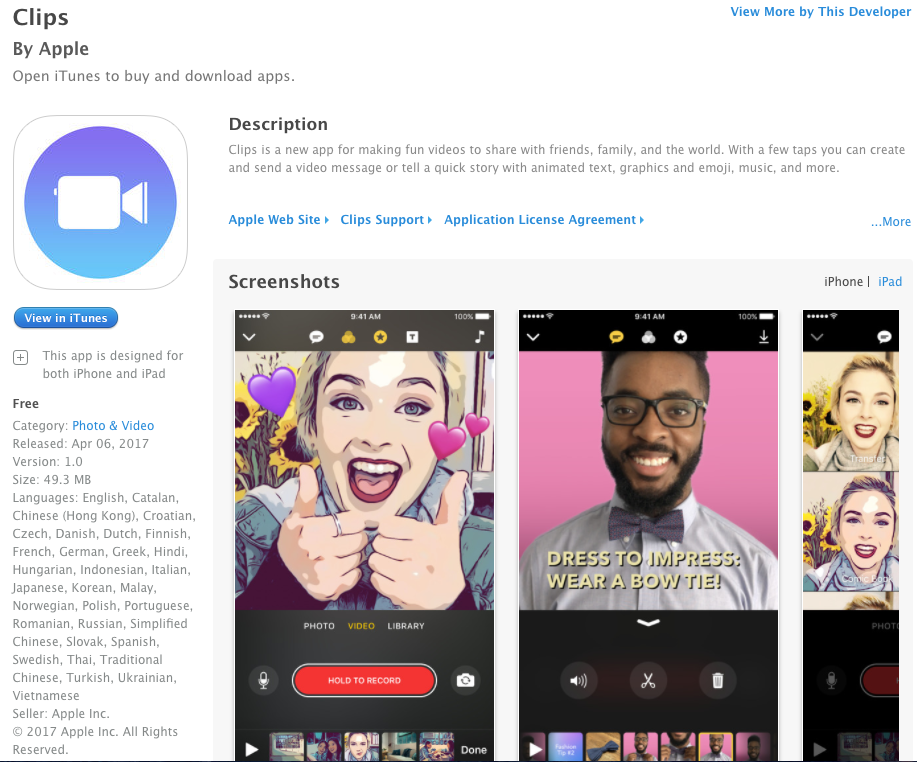Как добавить текст к видео в Apple Clips