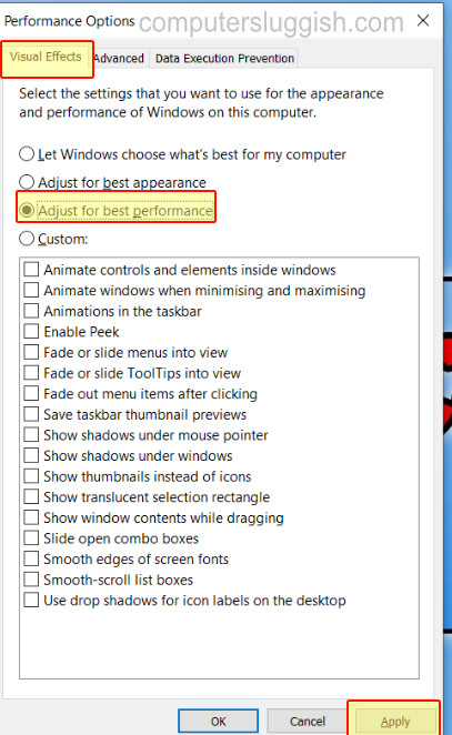 Как настроить визуальные эффекты Windows 10 для лучшей производительности